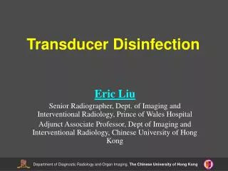 Transducer Disinfection