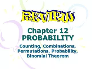 Chapter 12 PROBABILITY