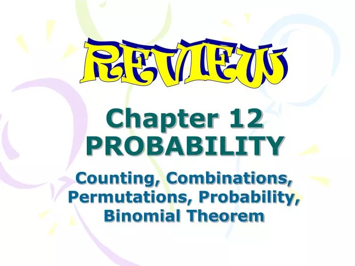 chapter 12 probability
