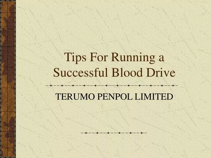 tips for running a successful blood drive
