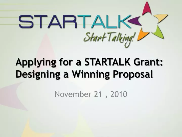 applying for a startalk grant designing a winning proposal