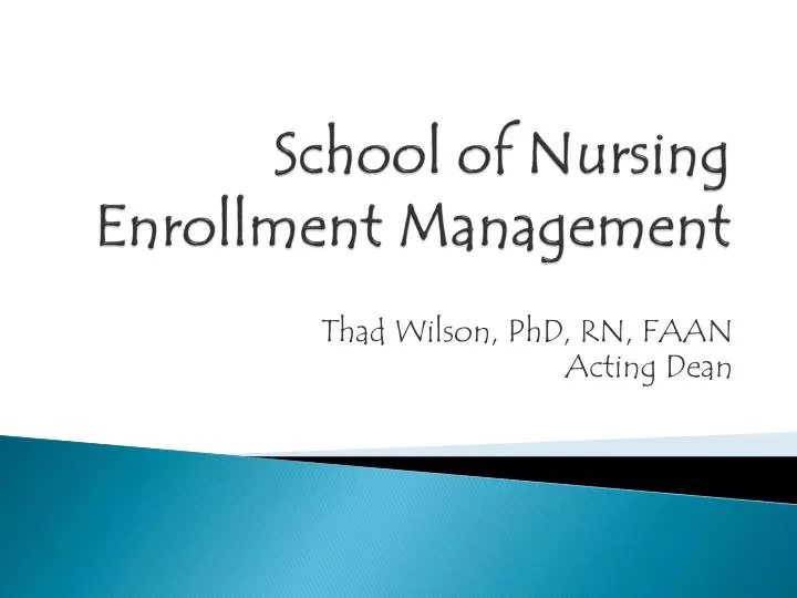 school of nursing enrollment management