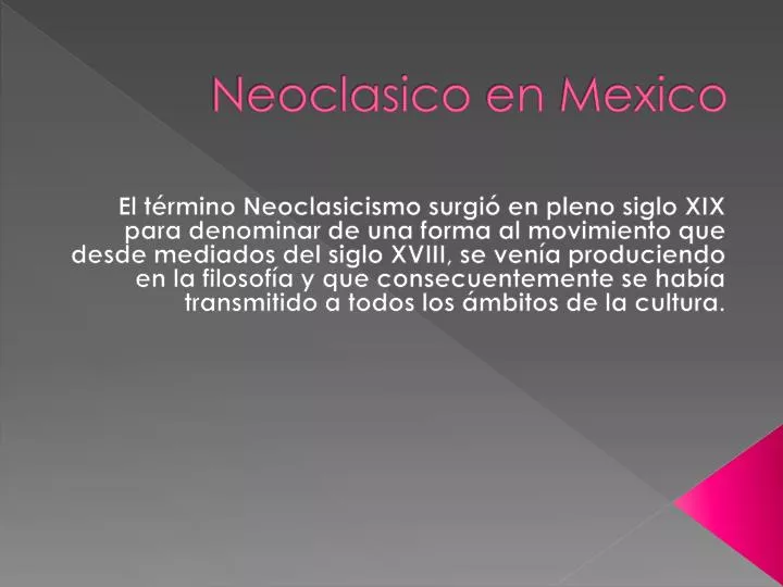 neoclasico en mexico