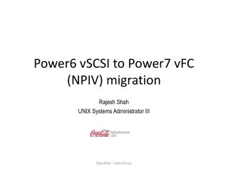 Power6 vSCSI to Power7 vFC (NPIV) migration