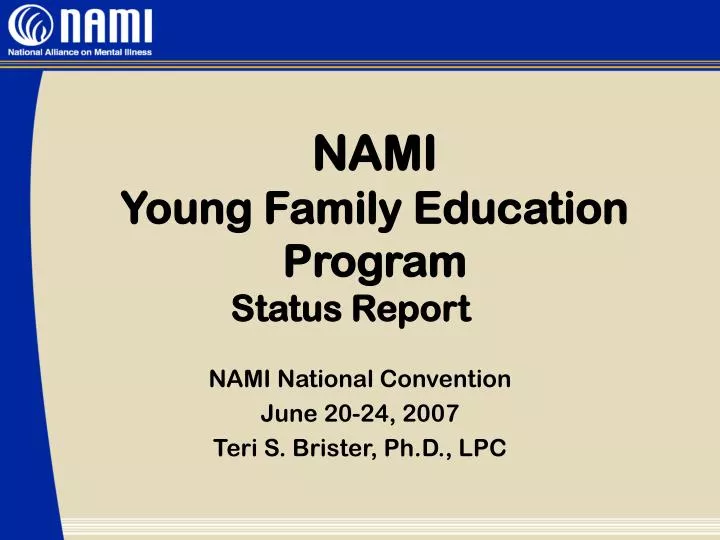 nami young family education program status report