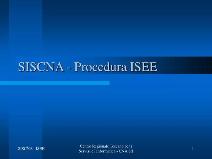 siscna procedura isee