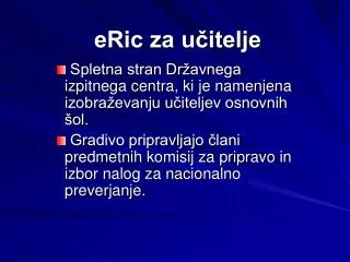 eric za u itelje