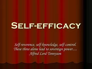 Self-efficacy