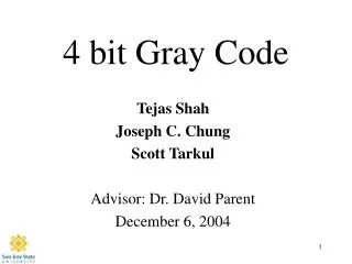 4 bit Gray Code