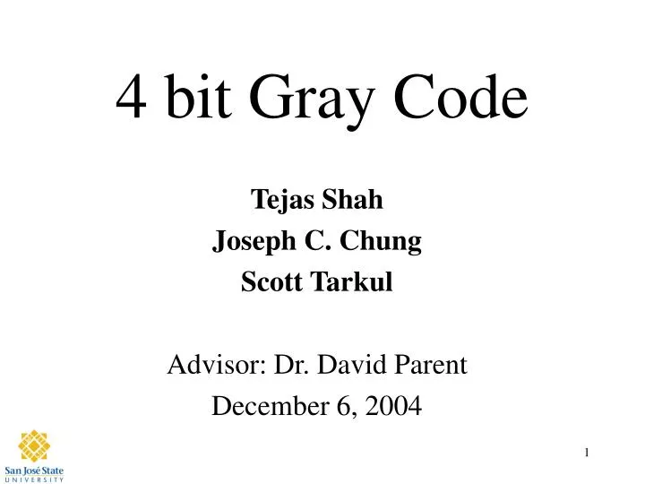 4 bit gray code