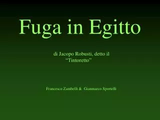fuga in egitto