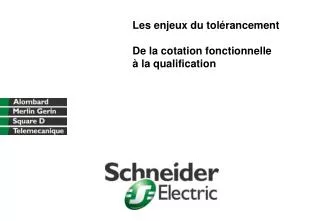 les enjeux du tol rancement de la cotation fonctionnelle la qualification