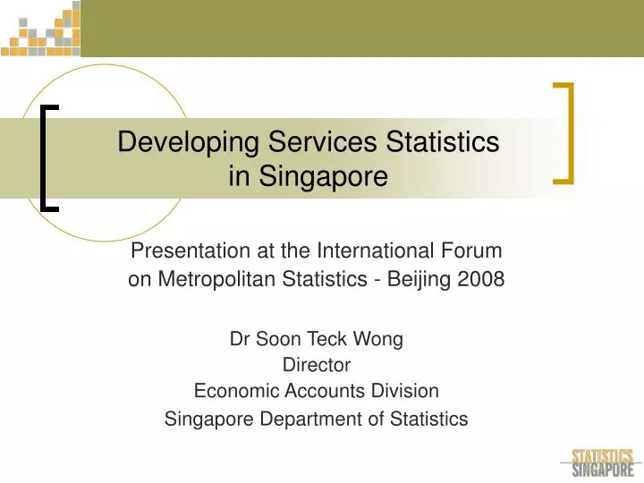 developing services statistics in singapore