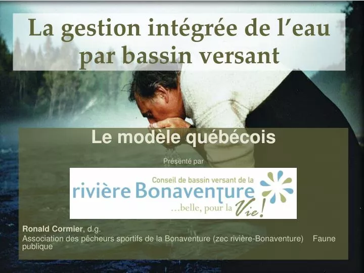 la gestion int gr e de l eau par bassin versant