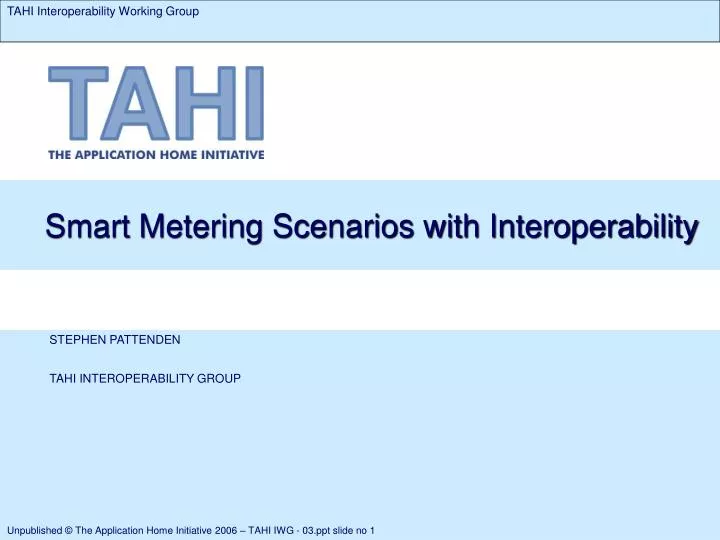 smart metering scenarios with interoperability