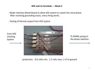 KEK visit to Fermilab --- Week 2