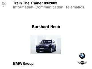Train The Trainer 09/2003 Information, Communication, Telematics