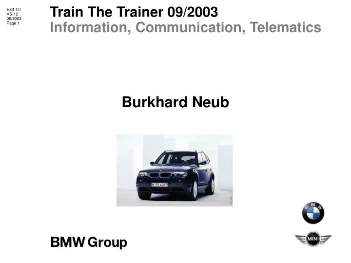 train the trainer 09 2003 information communication telematics