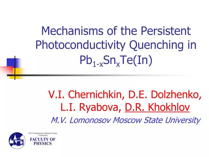 mechanisms of the persistent photoconductivity quenching in pb 1 x sn x te in