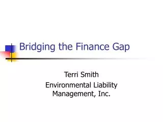 Bridging the Finance Gap