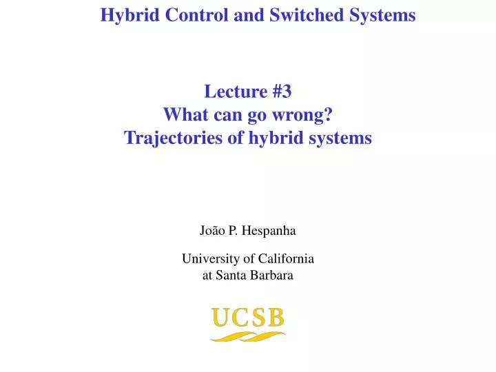 lecture 3 what can go wrong trajectories of hybrid systems