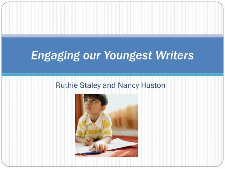 engaging our youngest writers