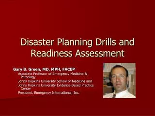 Disaster Planning Drills and Readiness Assessment