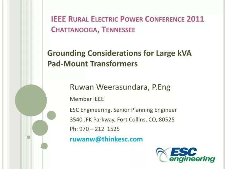 ieee rural electric power conference 2011 chattanooga tennessee