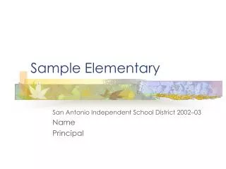 Sample Elementary