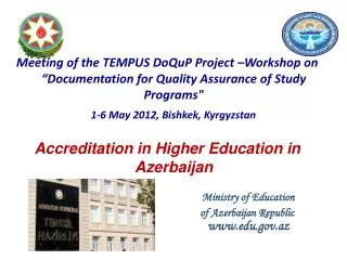 The history of accreditation in Azerbaijan