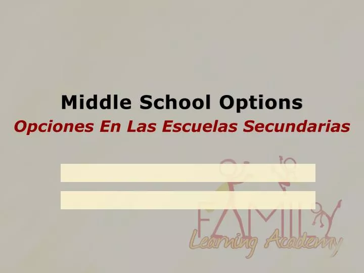middle school options