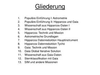 Gliederung