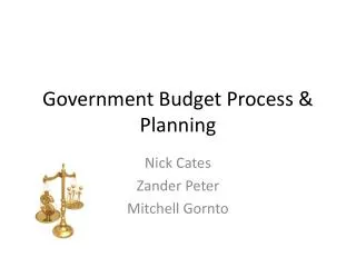 Government Budget Process &amp; Planning