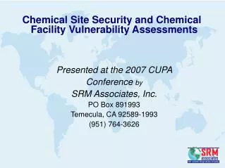 Presented at the 2007 CUPA Conference by SRM Associates, Inc. PO Box 891993