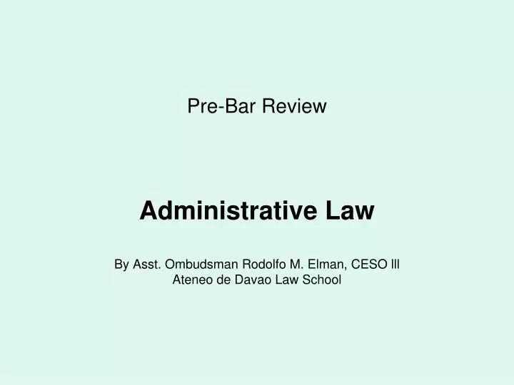 pre bar review