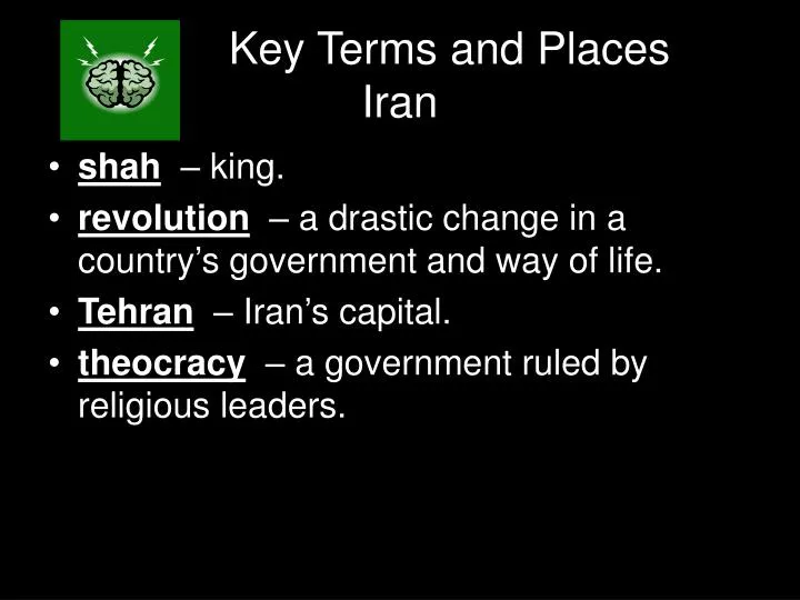 key terms and places iran