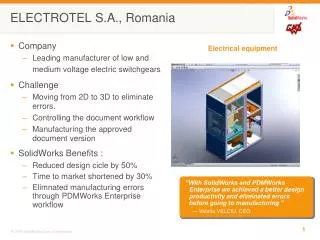 ELECTROTEL S.A., Romania