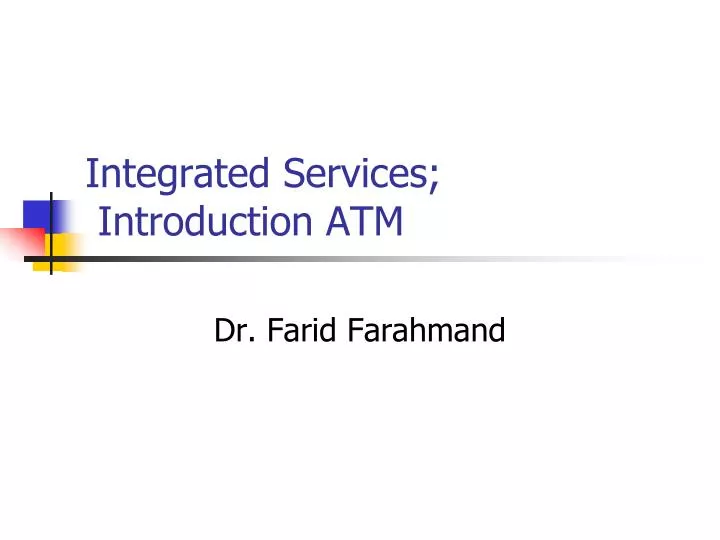 integrated services introduction atm