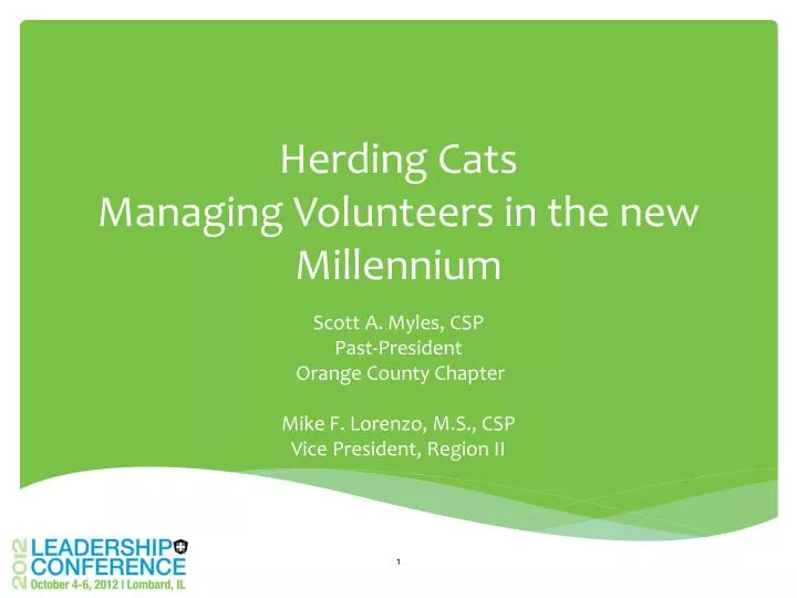 herding cats managing volunteers in the new millennium