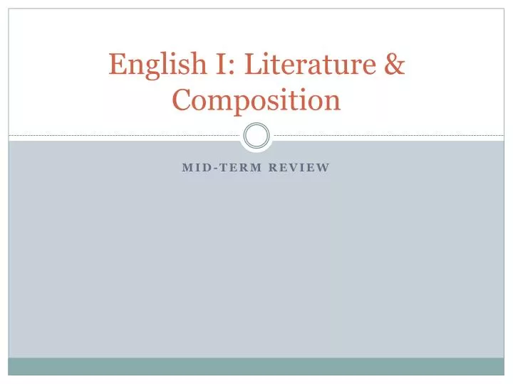 english i literature composition