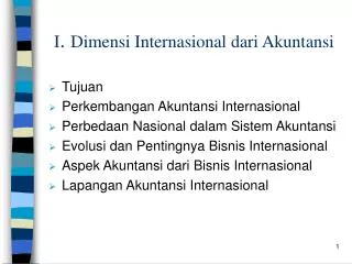 i dimensi internasional dari akuntansi