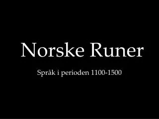 Norske Runer