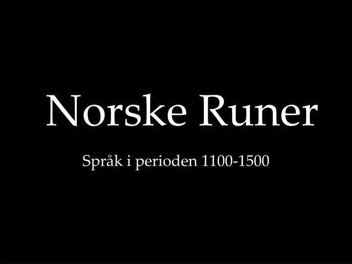 norske runer