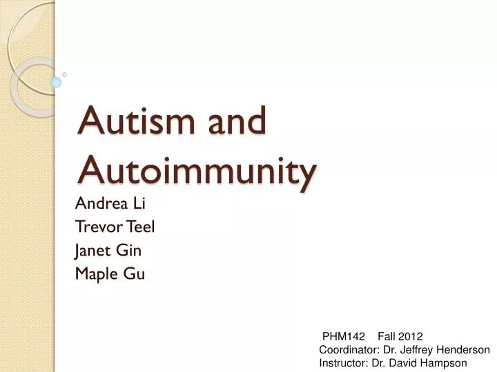 autism and autoimmunity