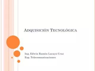 adquisici n tecnol gica