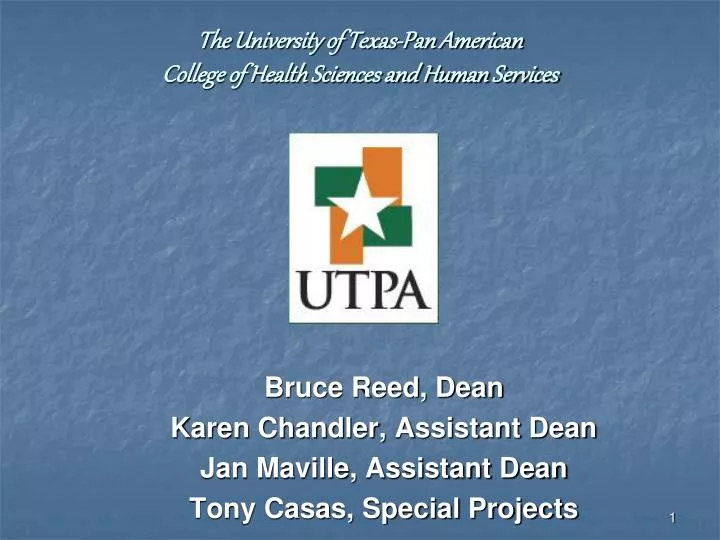 the university of texas pan american college of health sciences and human services