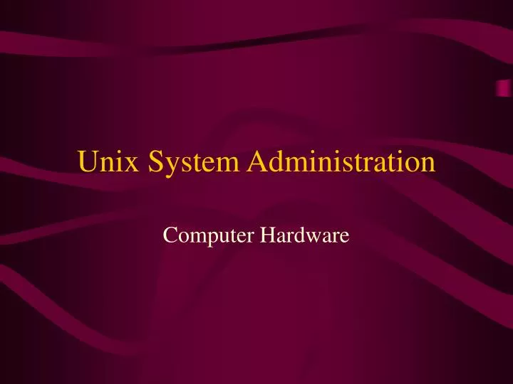 unix system administration