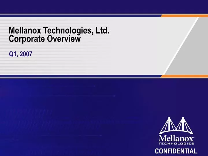 mellanox technologies ltd corporate overview