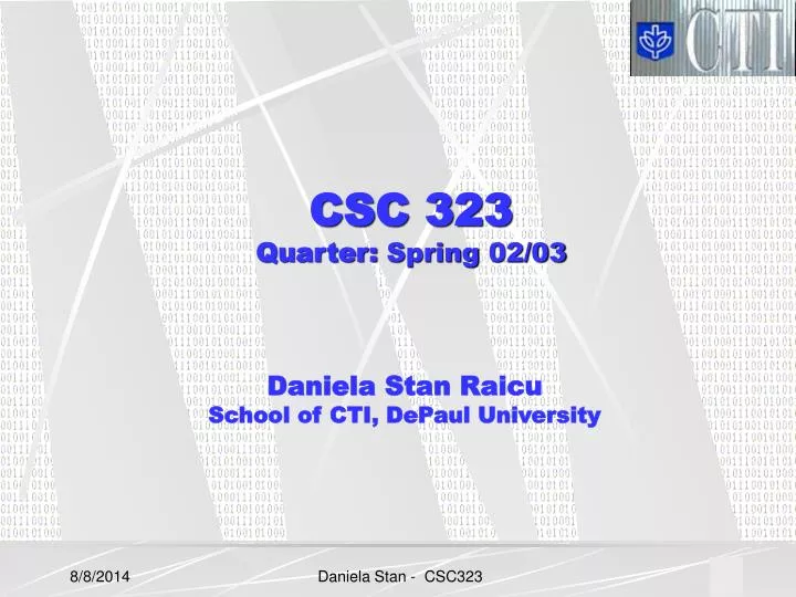 csc 323 quarter spring 02 03