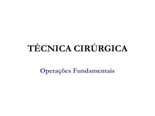 t cnica cir rgica
